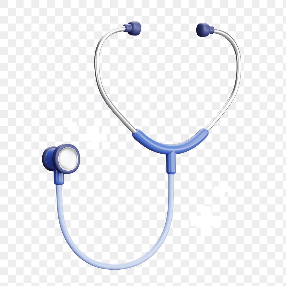 PNG 3D stethoscope, element illustration, transparent background