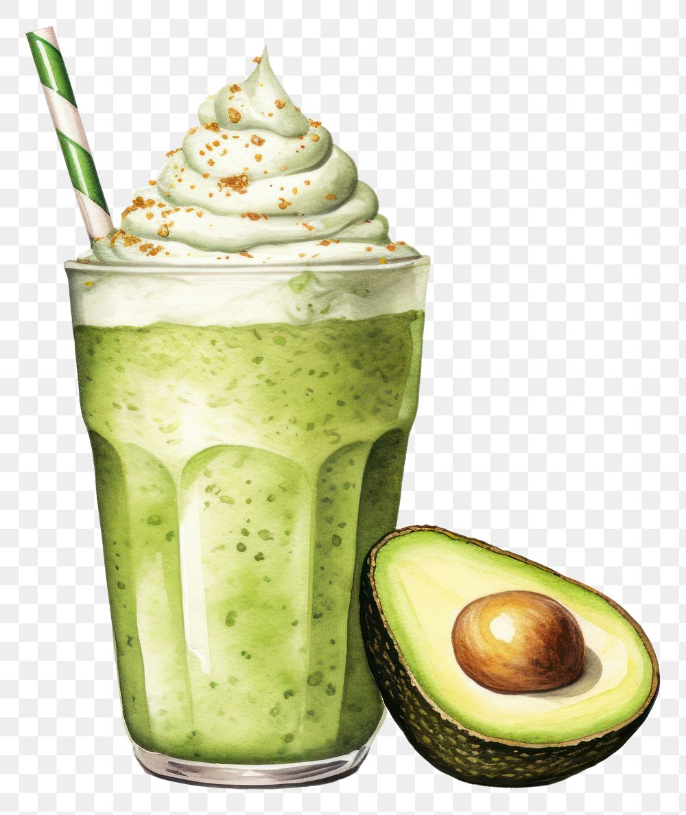 PNG Smoothie avocado beverage dessert. AI generated Image by rawpixel.