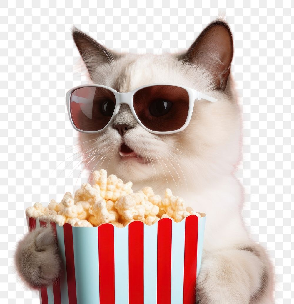 PNG Popcorn sunglasses mammal pet. 