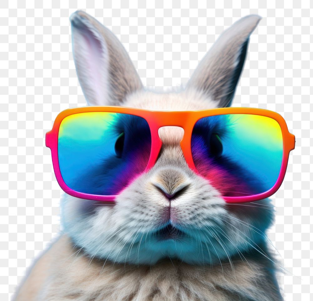 PNG Sunglasses mammal animal bunny. AI generated Image by rawpixel.