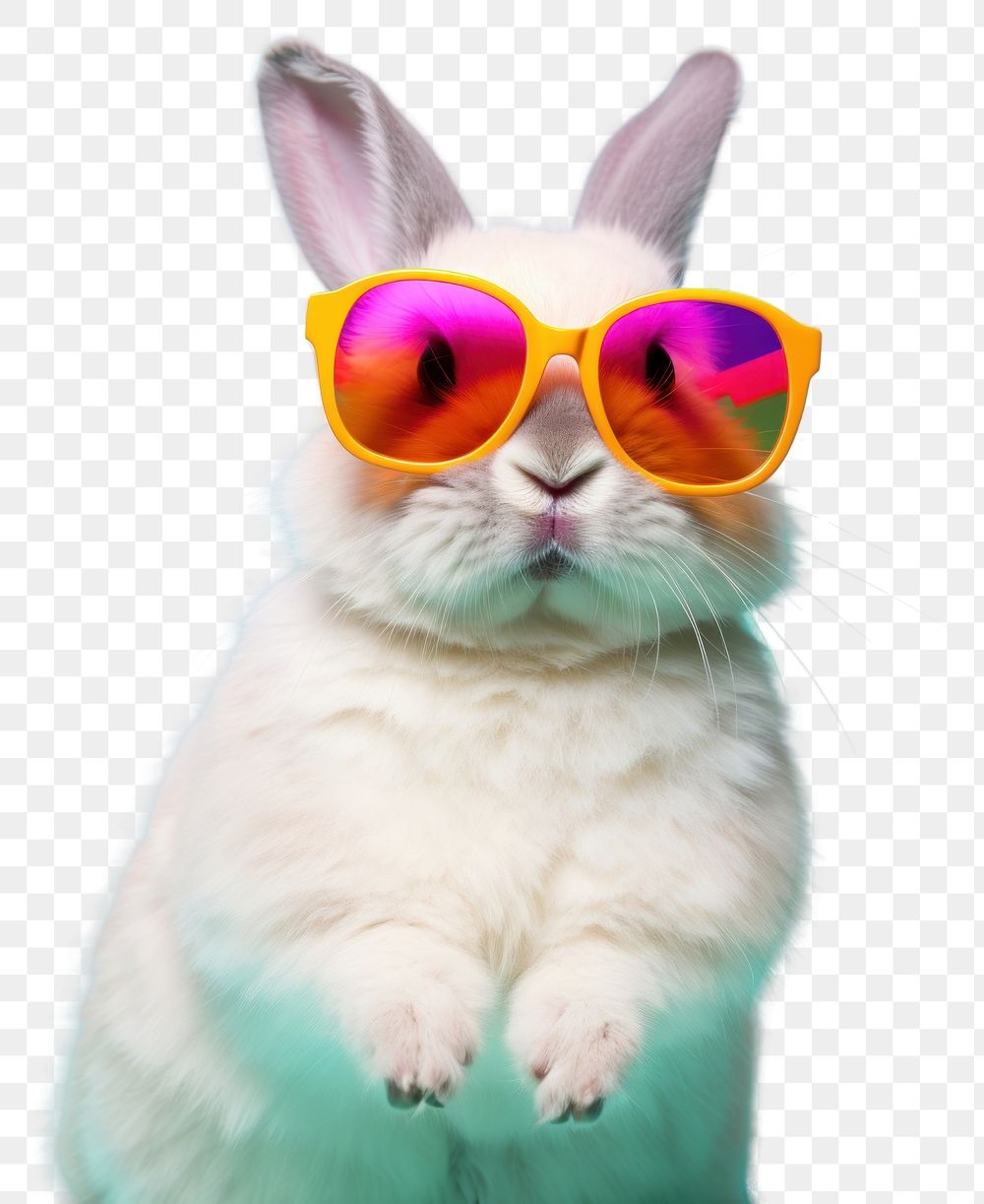 PNG Sunglasses mammal animal bunny. AI generated Image by rawpixel.