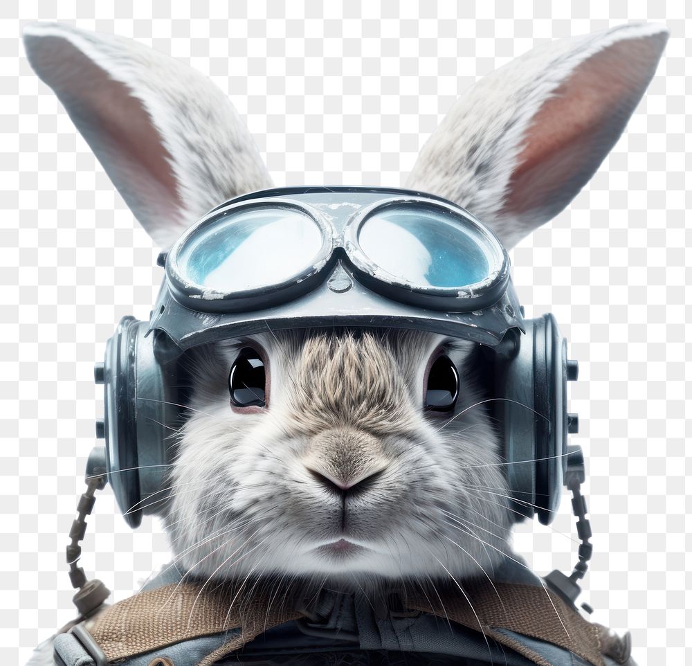 PNG Space rabbit mammal animal rodent. AI generated Image by rawpixel.
