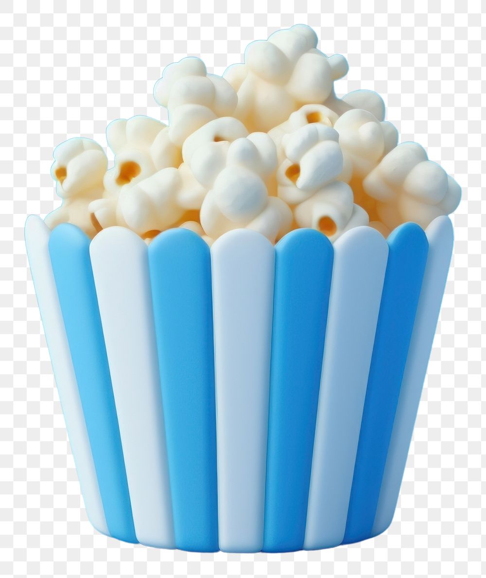 PNG Popcorn snack food blue. AI generated Image by rawpixel.
