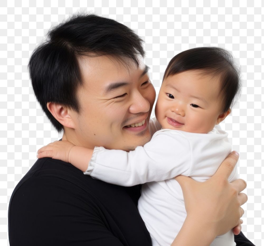PNG Hugging portrait father photo. AI generated Image by rawpixel.