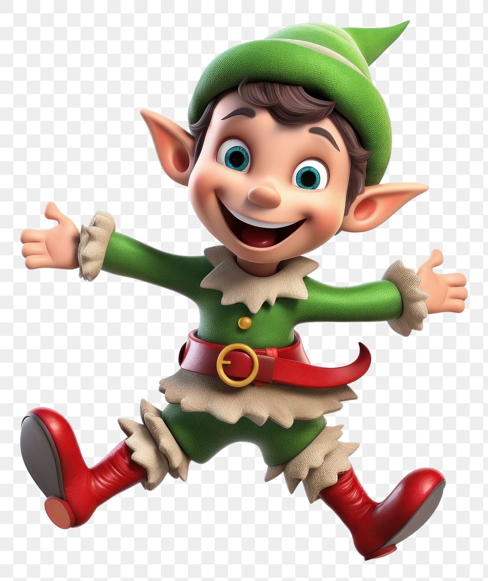 PNG Cartoon elf white background representation. AI generated Image by rawpixel.