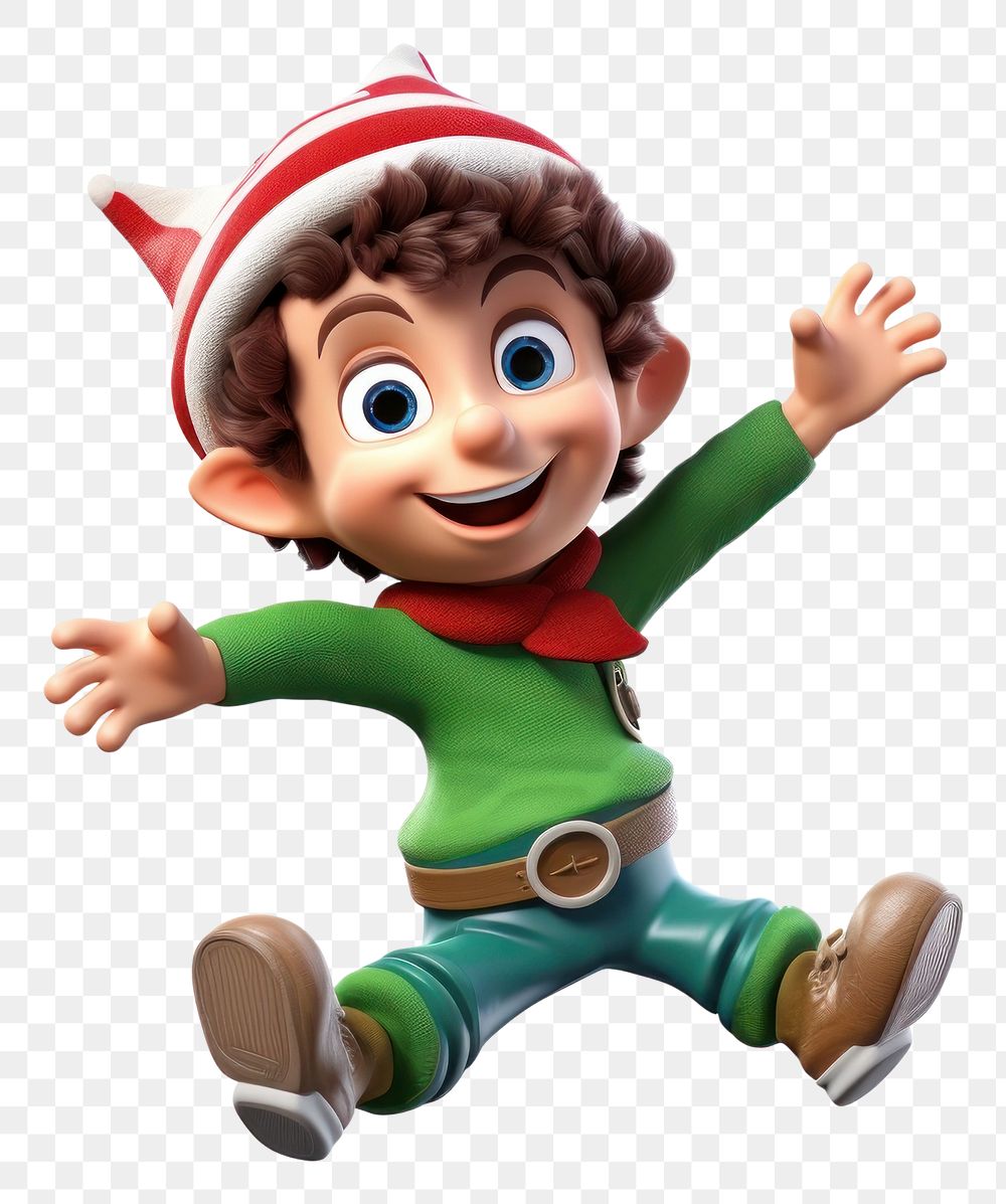 PNG Cartoon toy elf white background