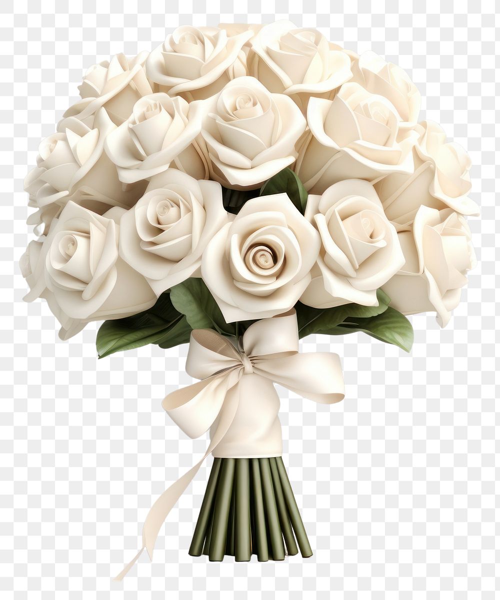 PNG White roses bouquet wedding flower plant. 