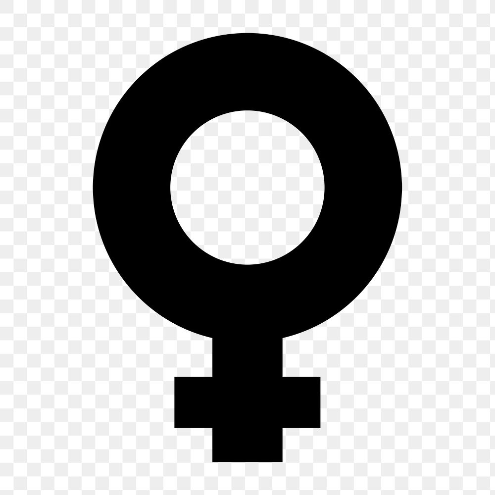 PNG female symbol flat icon, transparent background