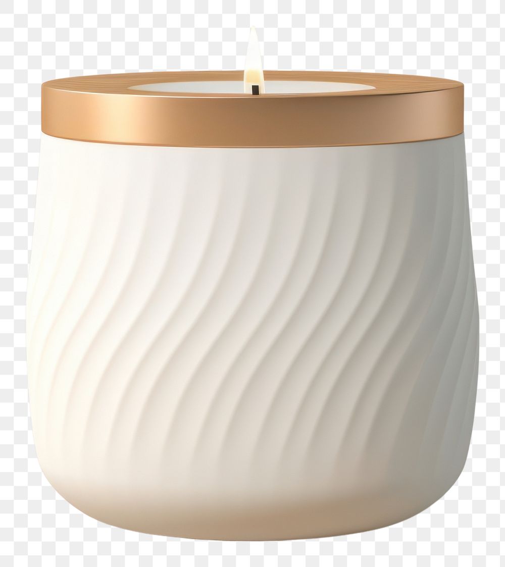 PNG Scented candle pottery jar porcelain. AI generated Image by rawpixel.
