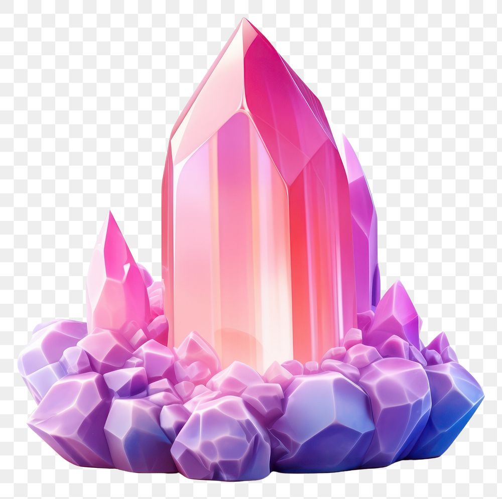 PNG Crystal zen-like amethyst glowing. AI generated Image by rawpixel.