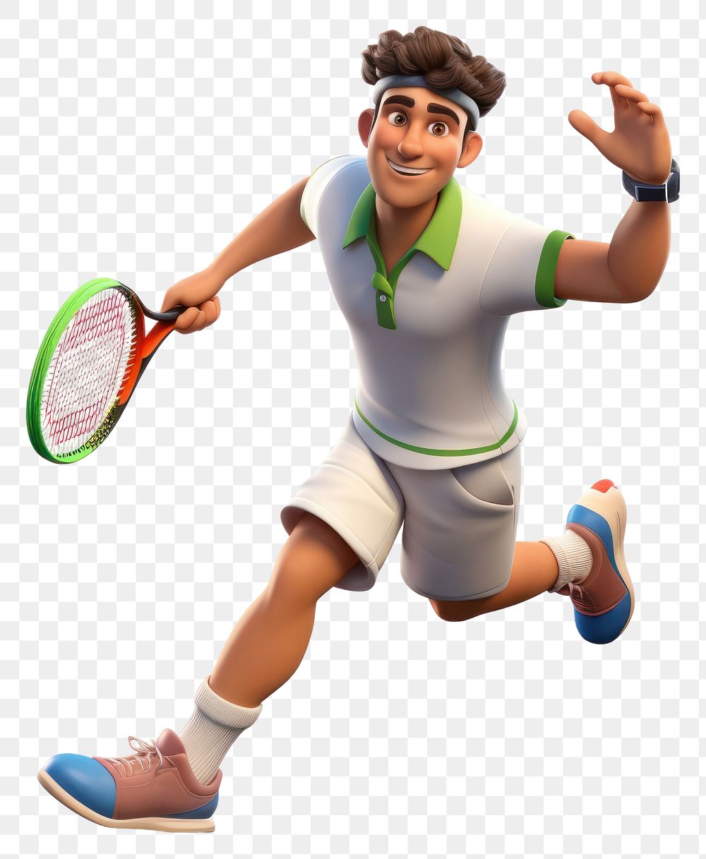 PNG Tennis cartoon sports racket. AI generated Image by rawpixel.