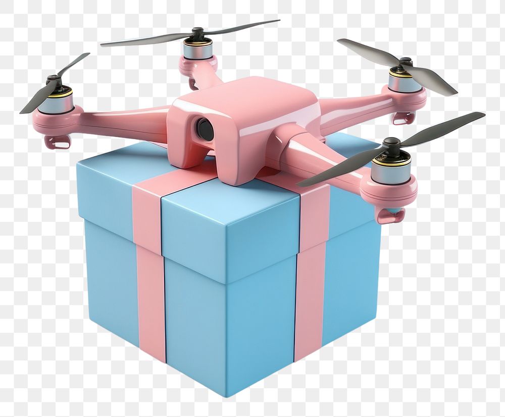 PNG Aircraft drone box transportation. AI generated Image by rawpixel.