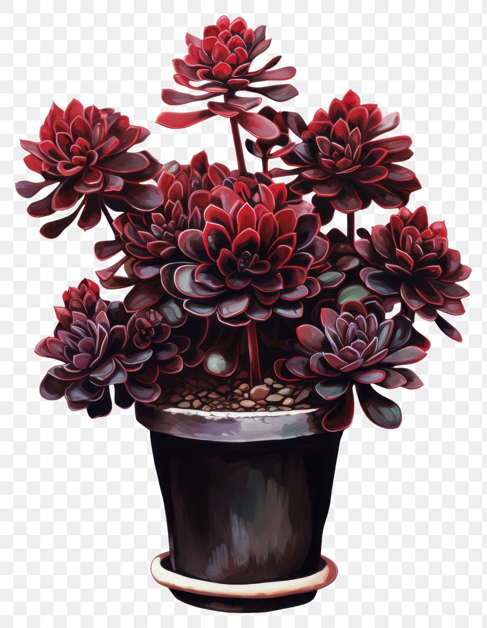 PNG Flower plant red white background. AI generated Image by rawpixel.