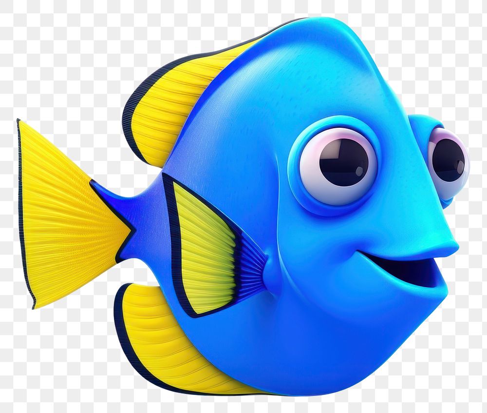 PNG Blue tang fish animal pomacentridae pomacanthidae. AI generated Image by rawpixel.