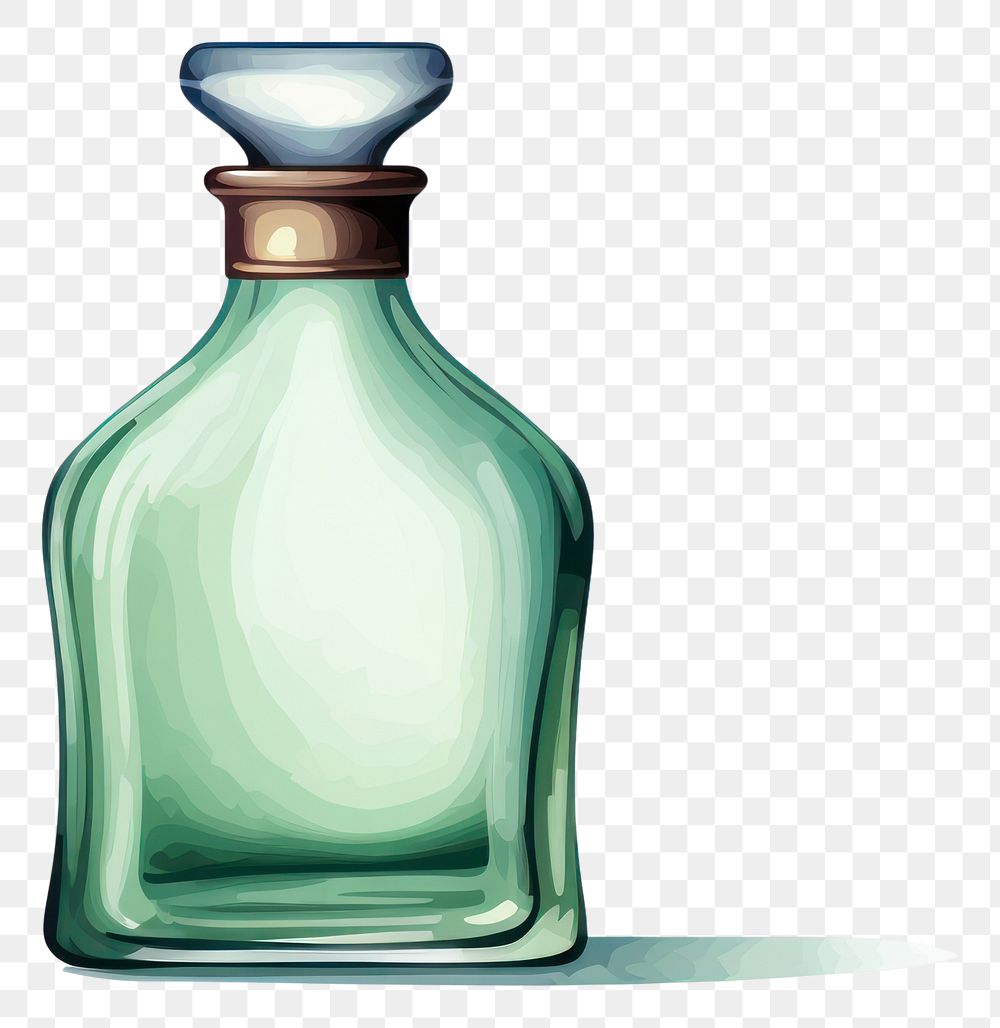PNG Bottle perfume glass white background. AI generated Image by rawpixel.