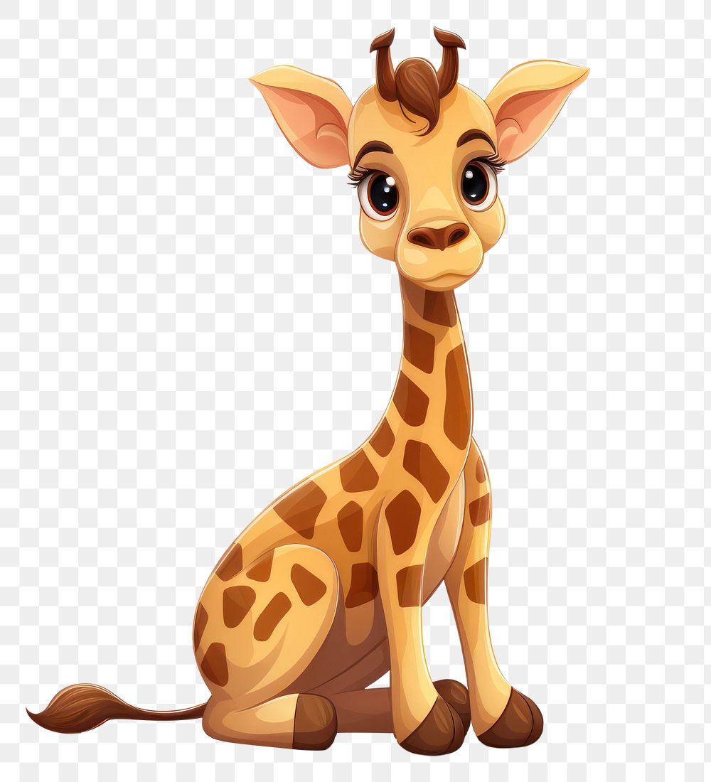 PNG Giraffe animal mammal portrait. AI generated Image by rawpixel.