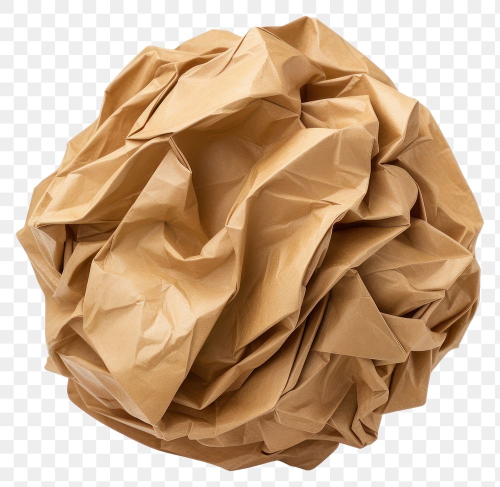 PNG Paper crumpled origami brown. 