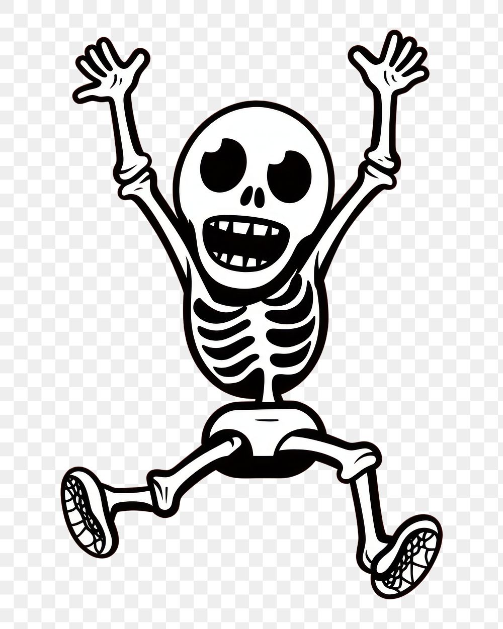 PNG Skeleton ghost happily dancing representation celebration creativity. AI generated Image by rawpixel.