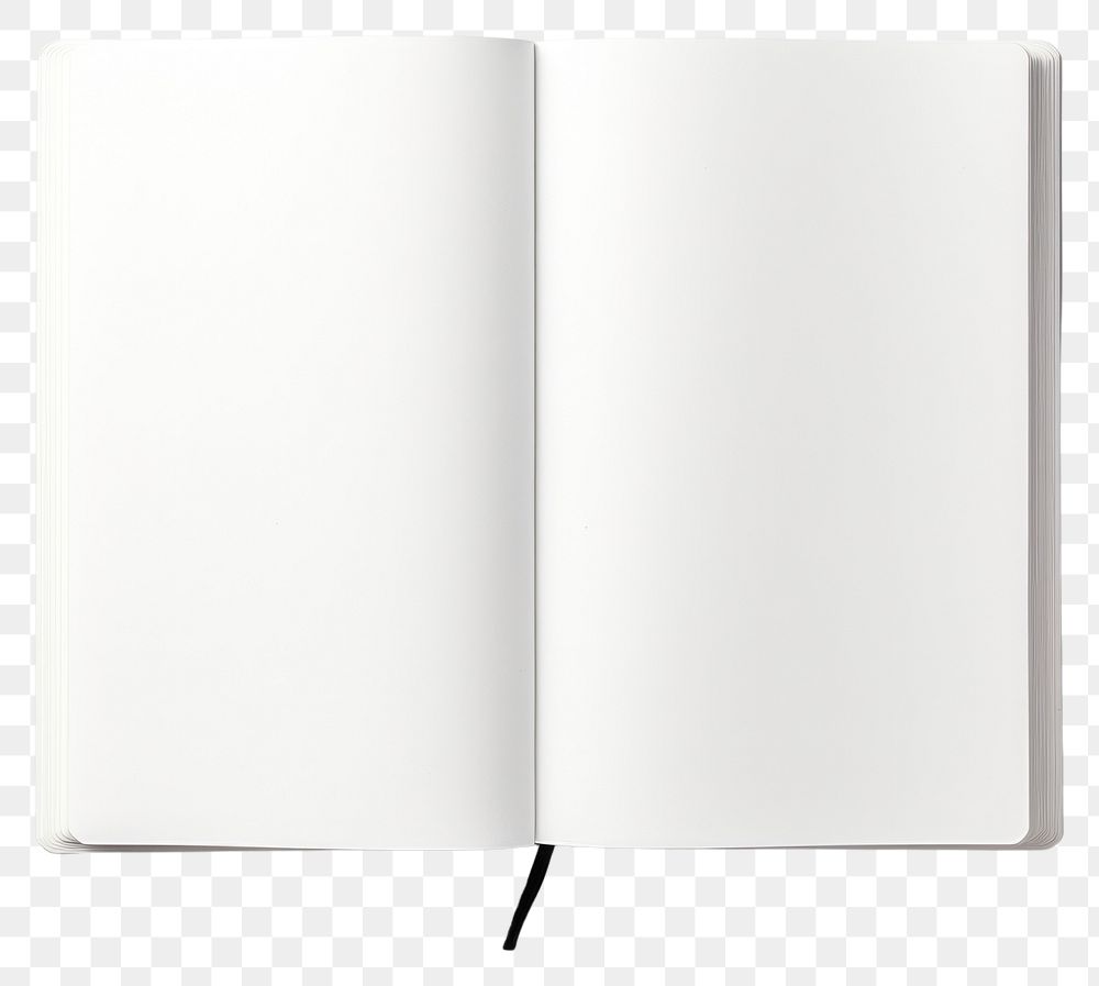 PNG White Blank opened notebook publication paper white
