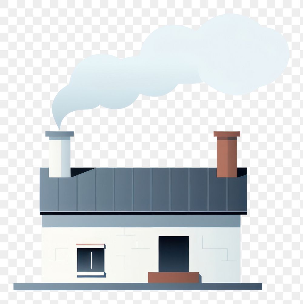 PNG Chimney architecture building smoke. AI generated Image by rawpixel.