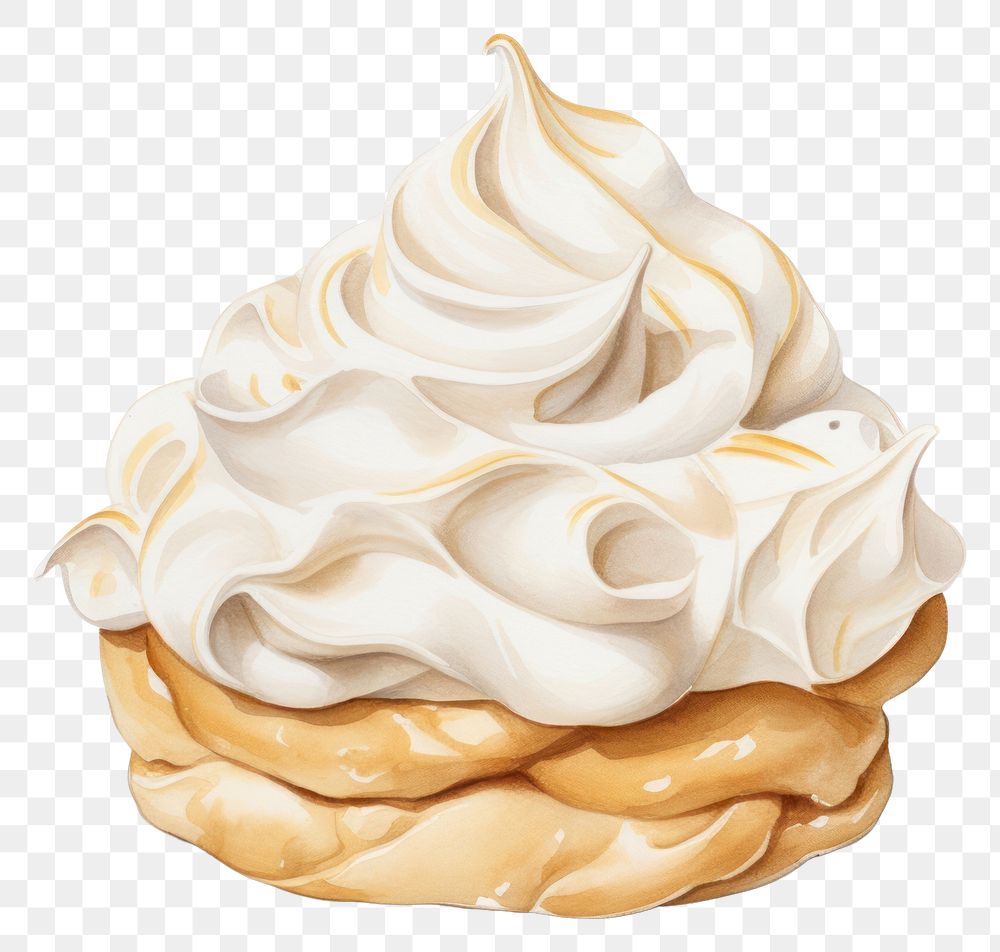PNG Meringue dessert cream food. AI generated Image by rawpixel.