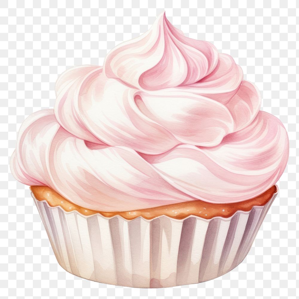 PNG Meringue dessert cupcake icing. AI generated Image by rawpixel.