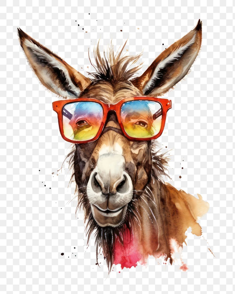 PNG Wear glasses donkey mammal animal  