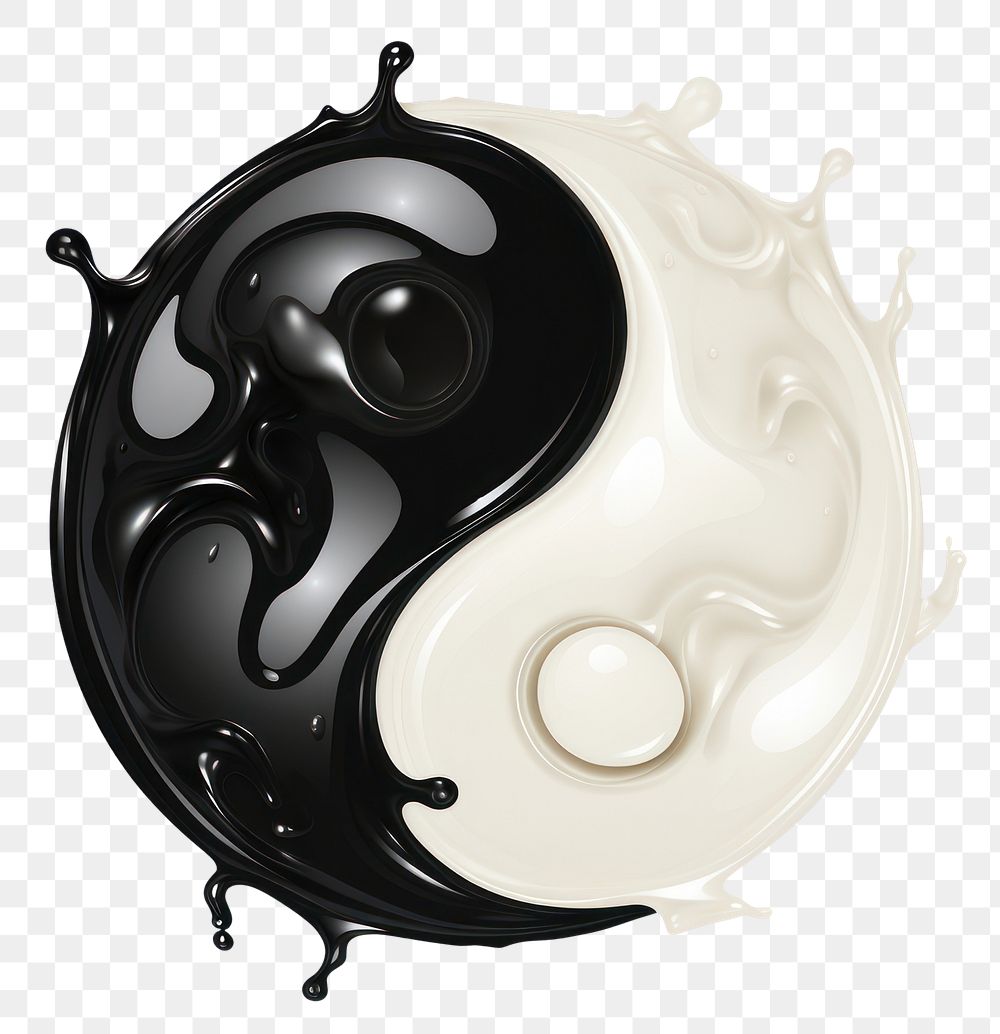 PNG Yin yang beverage cartoon jacuzzi. AI generated Image by rawpixel.