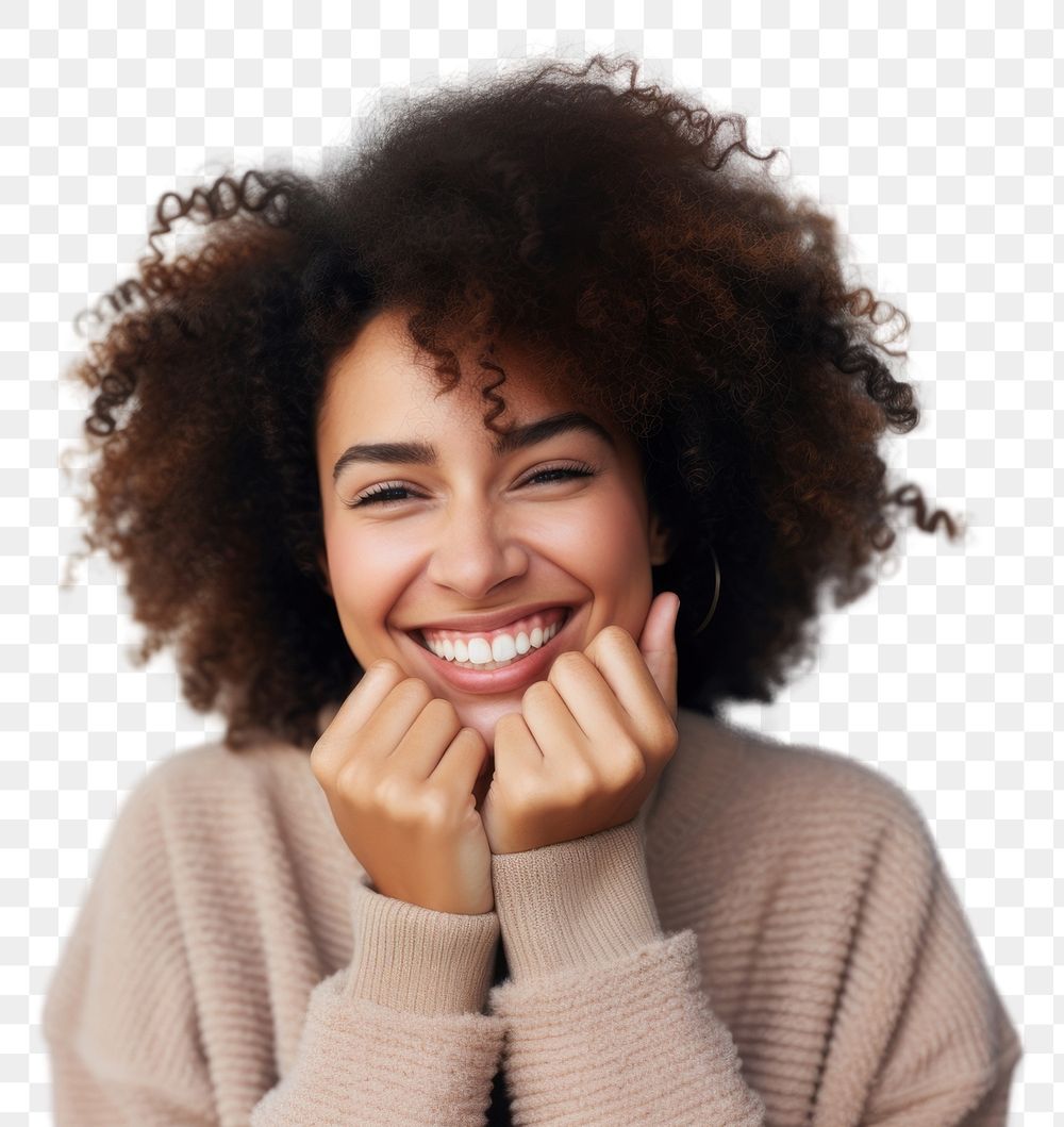 PNG Happy laughing sweater smile. AI generated Image by rawpixel.