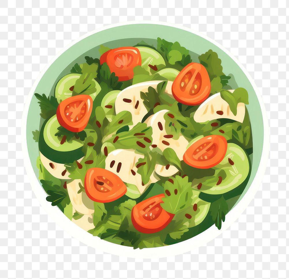 PNG Food salad plate meal. AI generated Image by rawpixel.