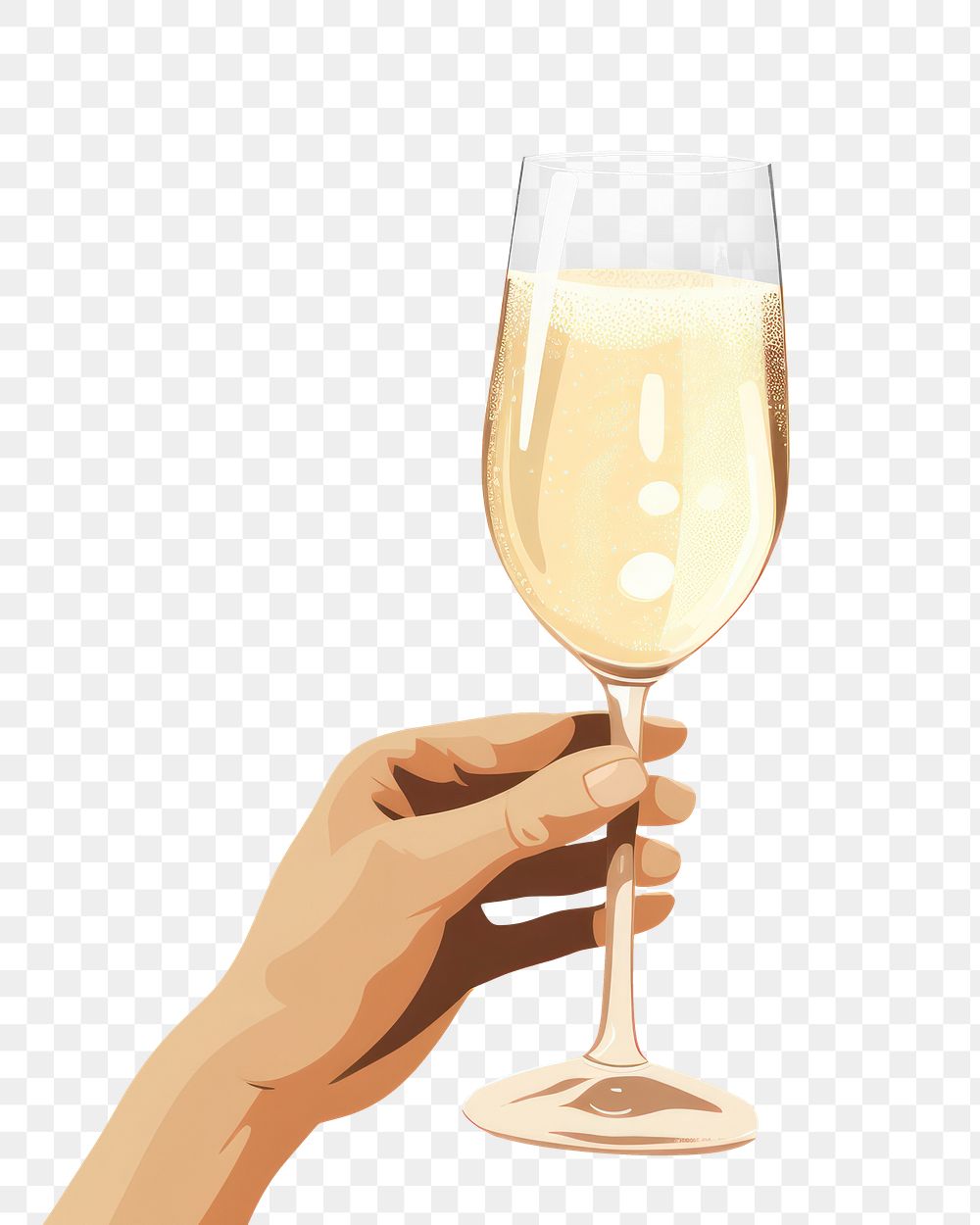 PNG Glass champagne holding drink. 