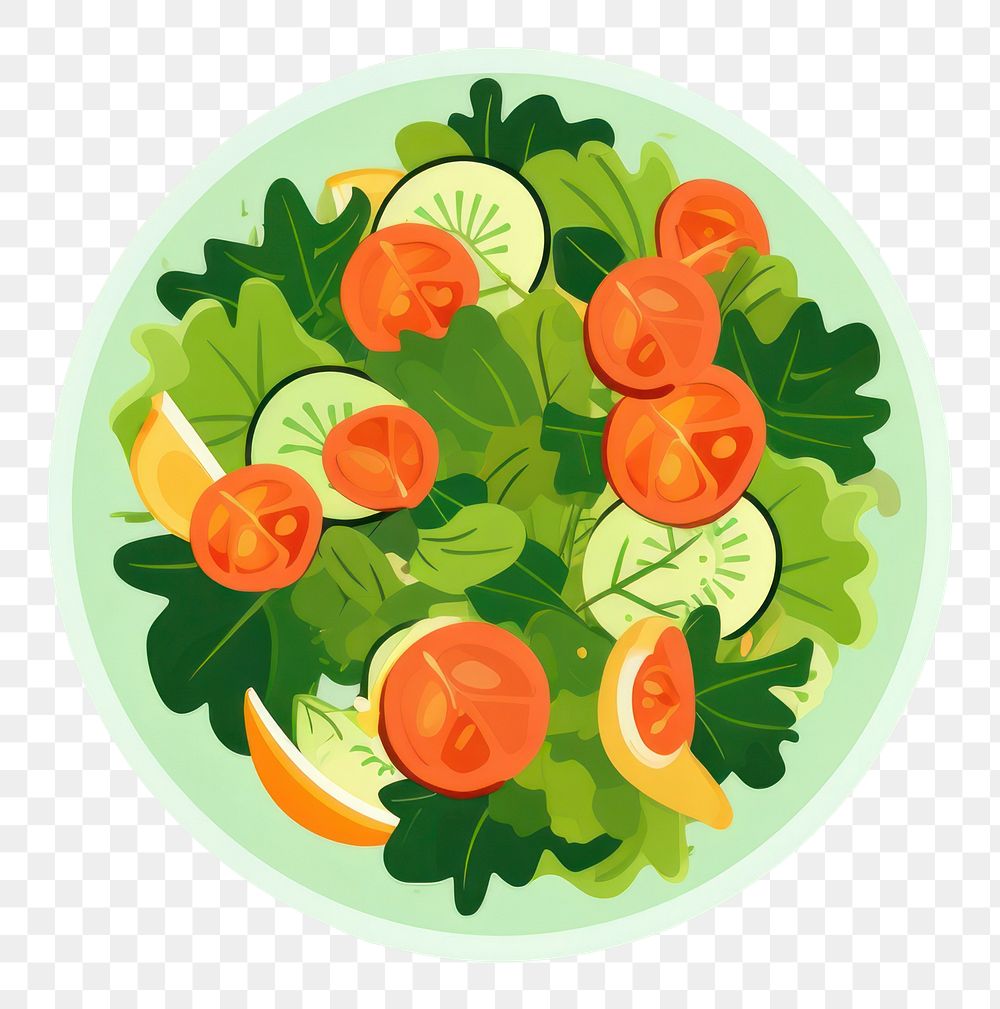 PNG Salad plate plant food. AI generated Image by rawpixel.