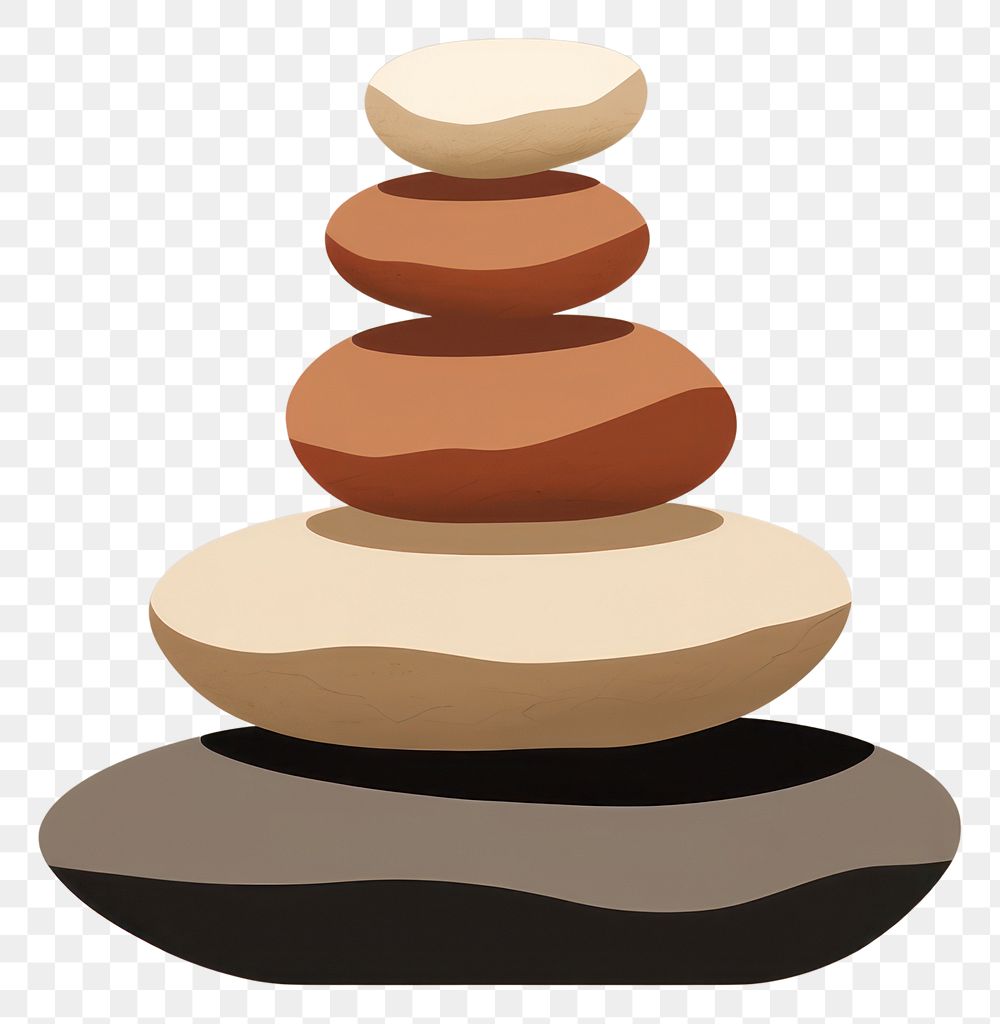 PNG Pebble creativity zen-like balance. AI generated Image by rawpixel.