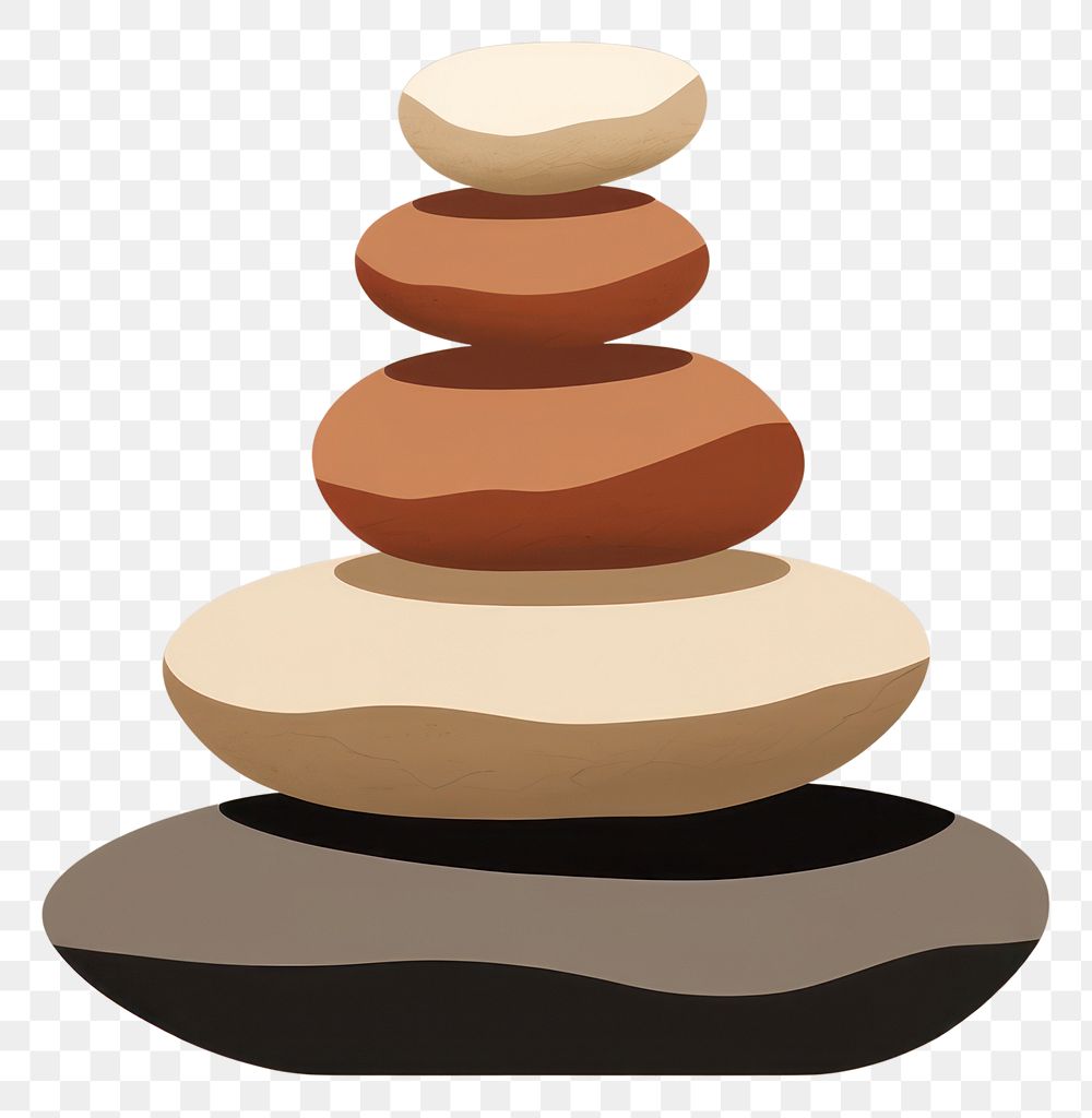 PNG Pebble creativity zen-like balance. 