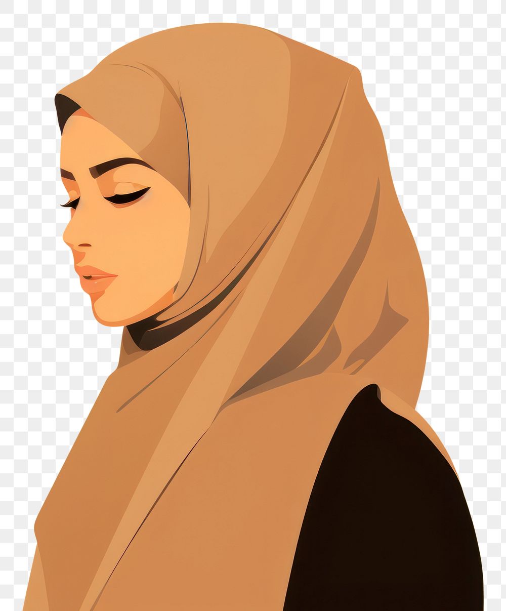 PNG Muslim adult woman hijab creativity headscarf. 