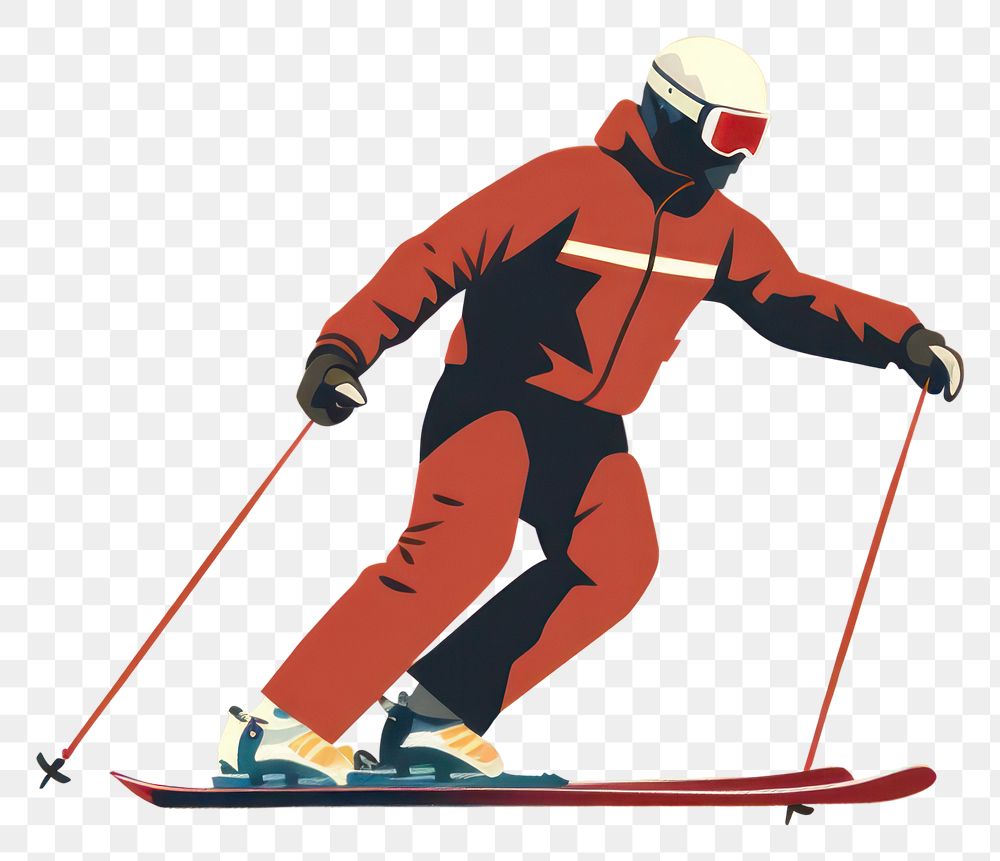 PNG Man Skiing Jumping skier skiing recreation sports. AI generated Image by rawpixel.
