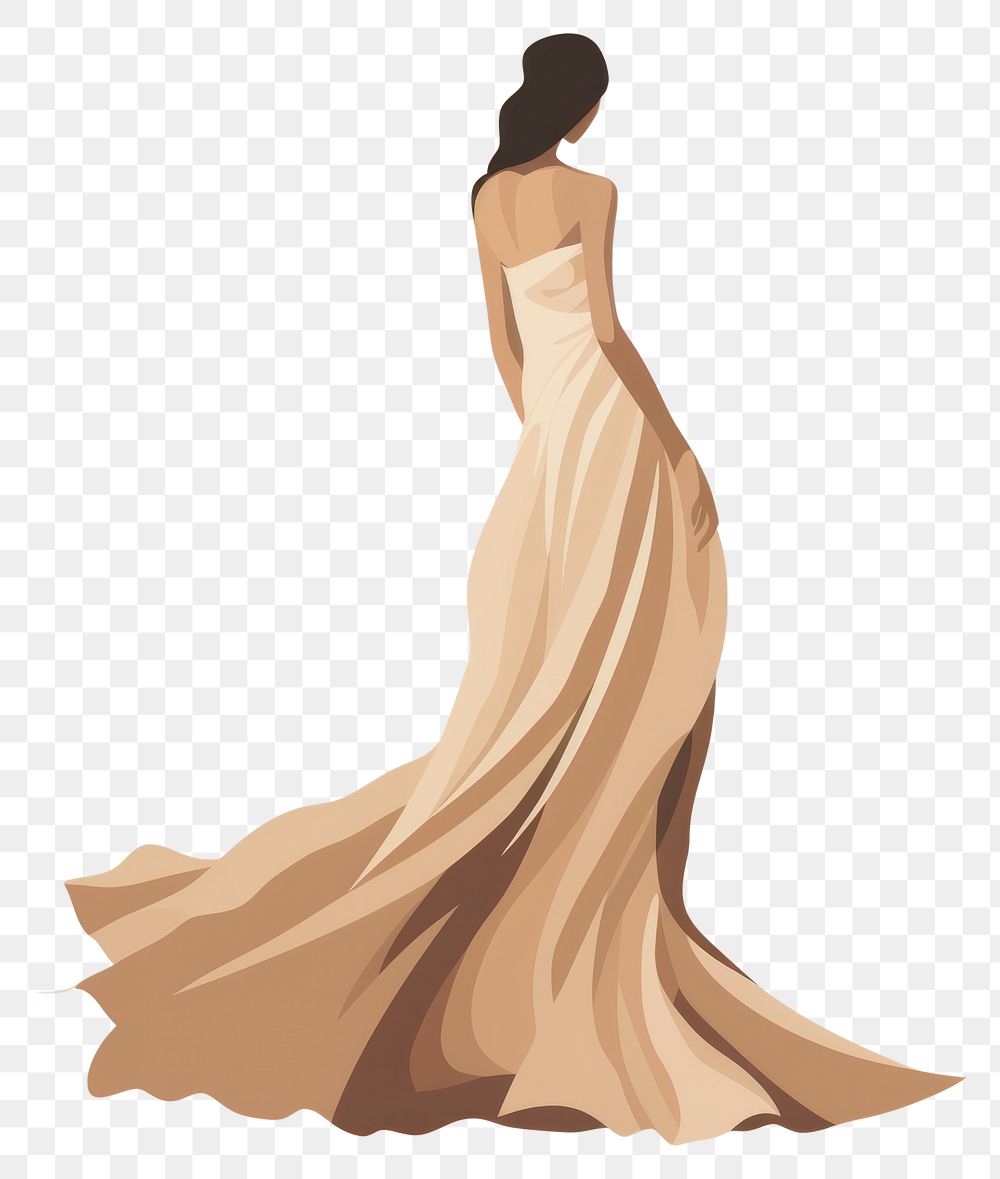 PNG Long dress fashion wedding adult. AI generated Image by rawpixel.