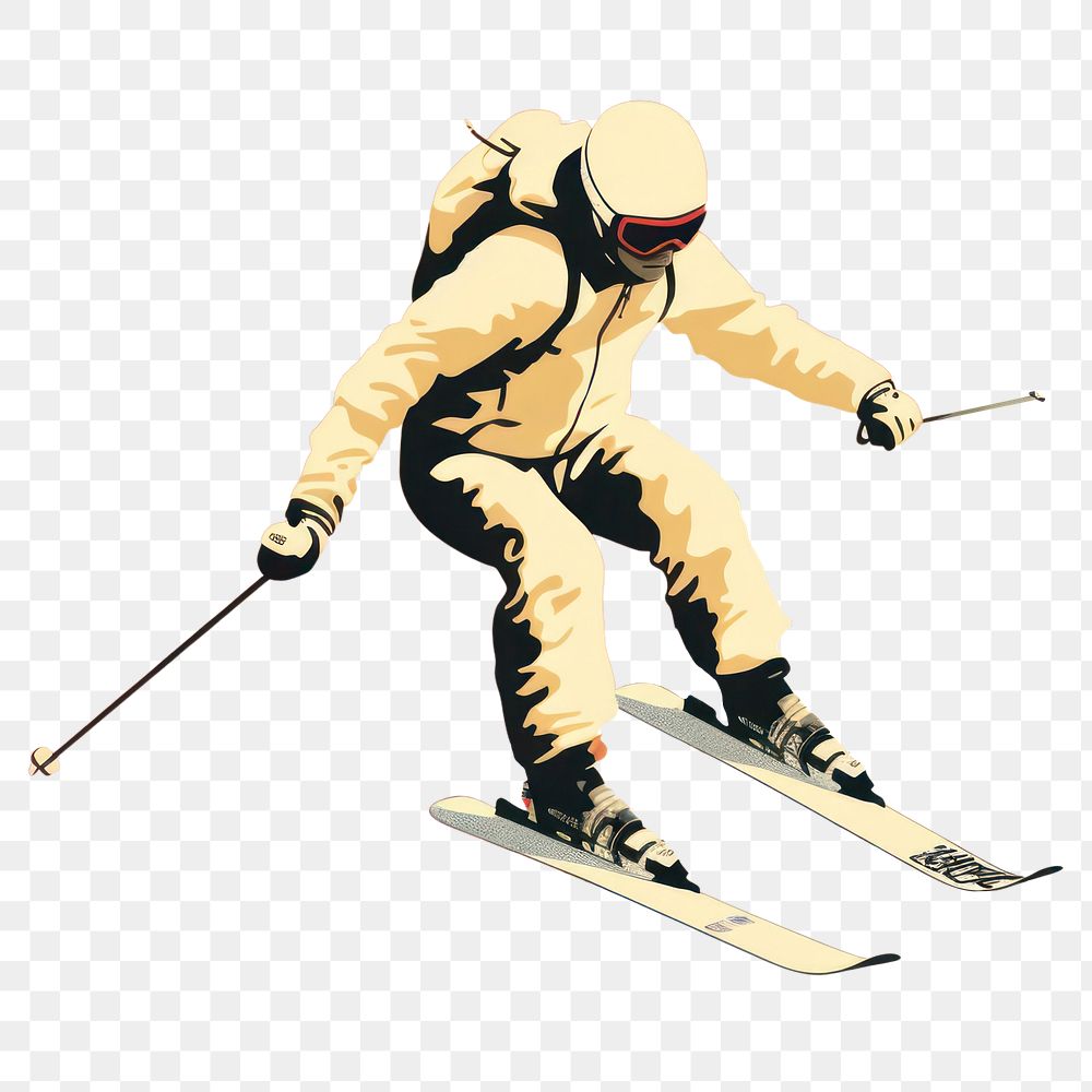 PNG Man Skiing Jumping skier skiing sports snowboarding. AI generated Image by rawpixel.