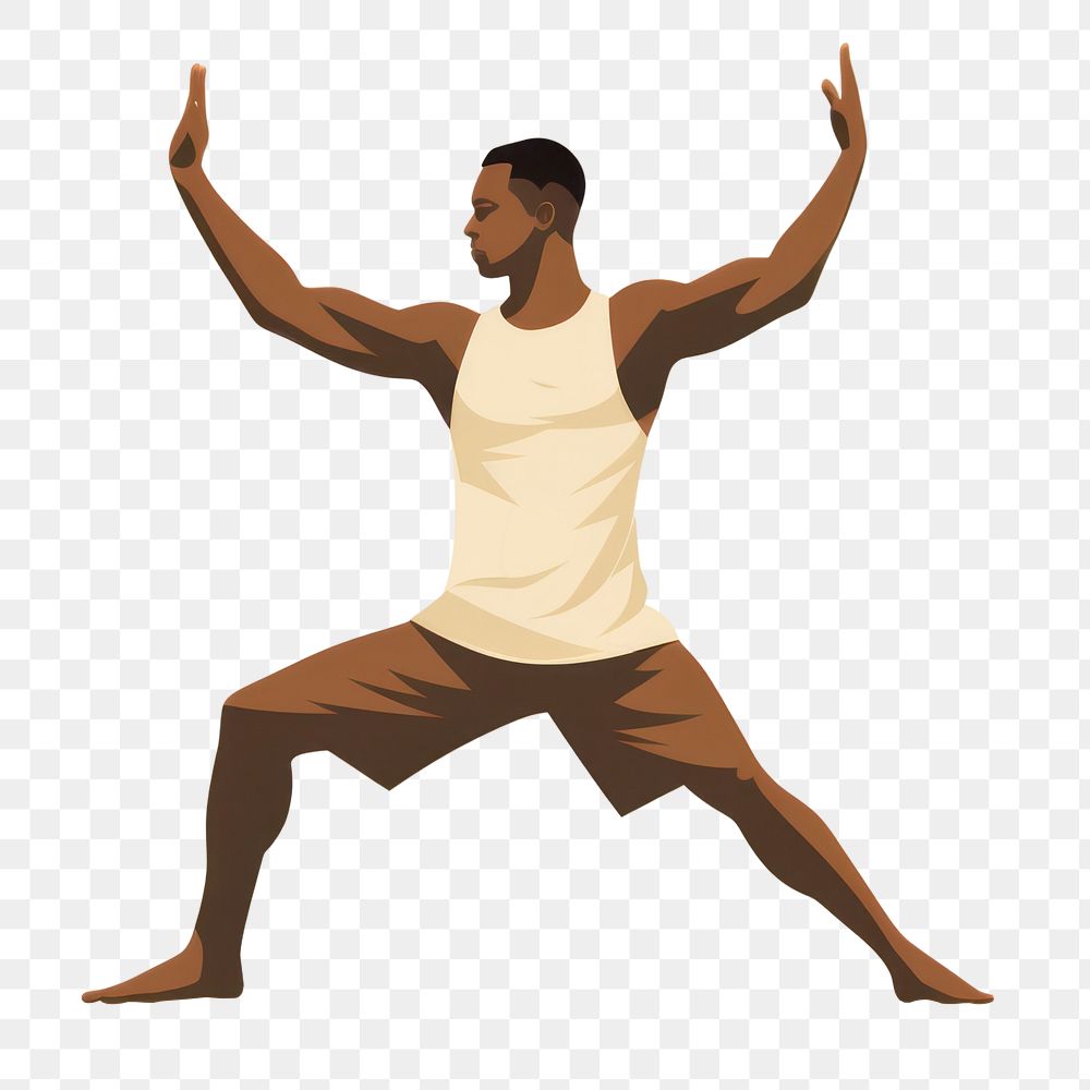 PNG Yoga sports adult man. AI generated Image by rawpixel.