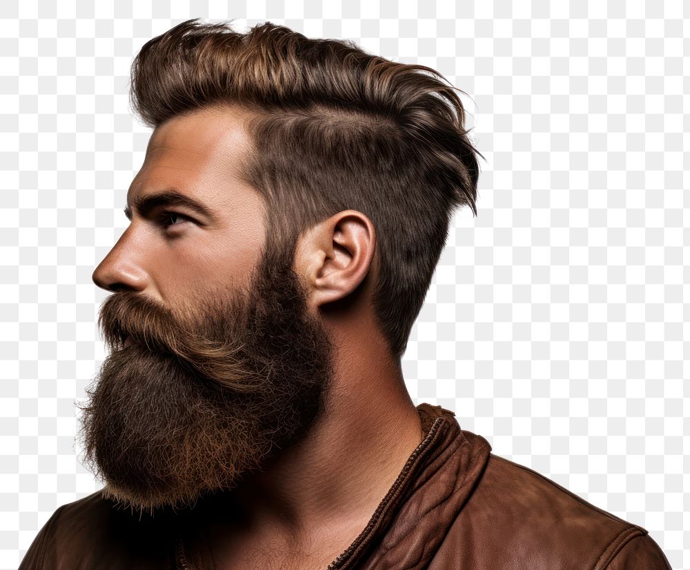 PNG Brown beard adult men individuality. AI generated Image by rawpixel.