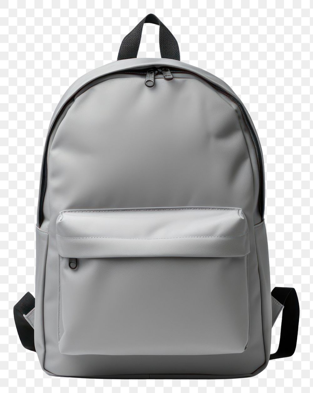 PNG Classic gray backpack bag white background handbag. AI generated Image by rawpixel.