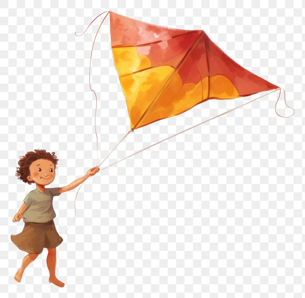 PNG Flying kite child toy white background. 