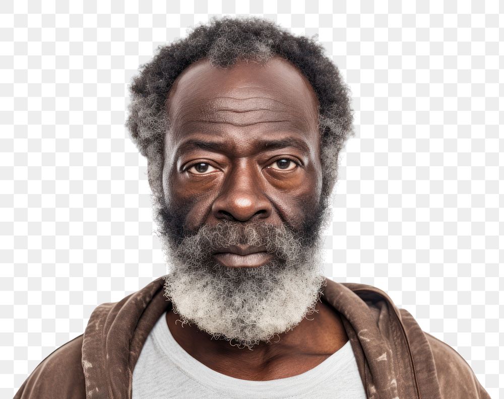 PNG Disheveled brown beard portrait adult man. AI generated Image by rawpixel.