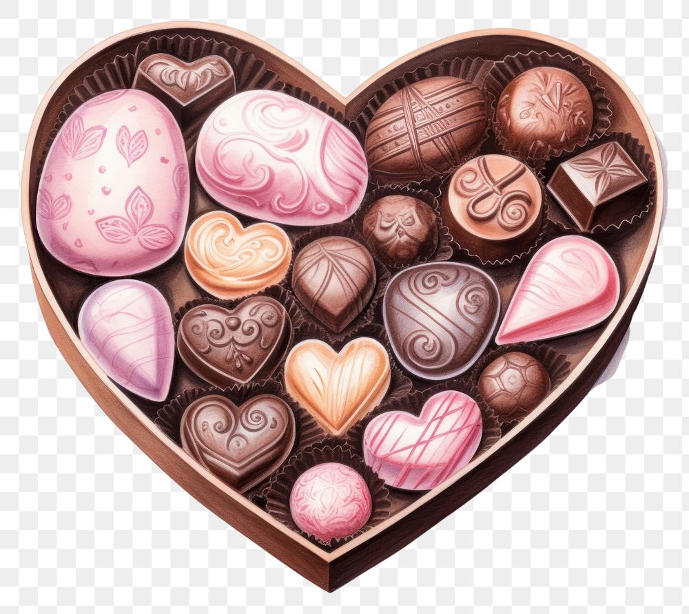 PNG Chocolate shape heart food. 