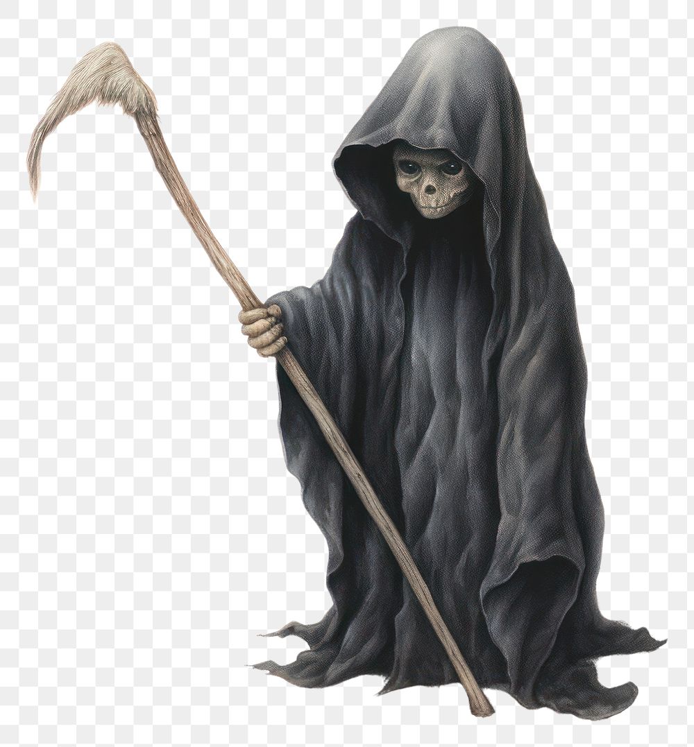 PNG Grim reaper adult white background representation. AI generated Image by rawpixel.