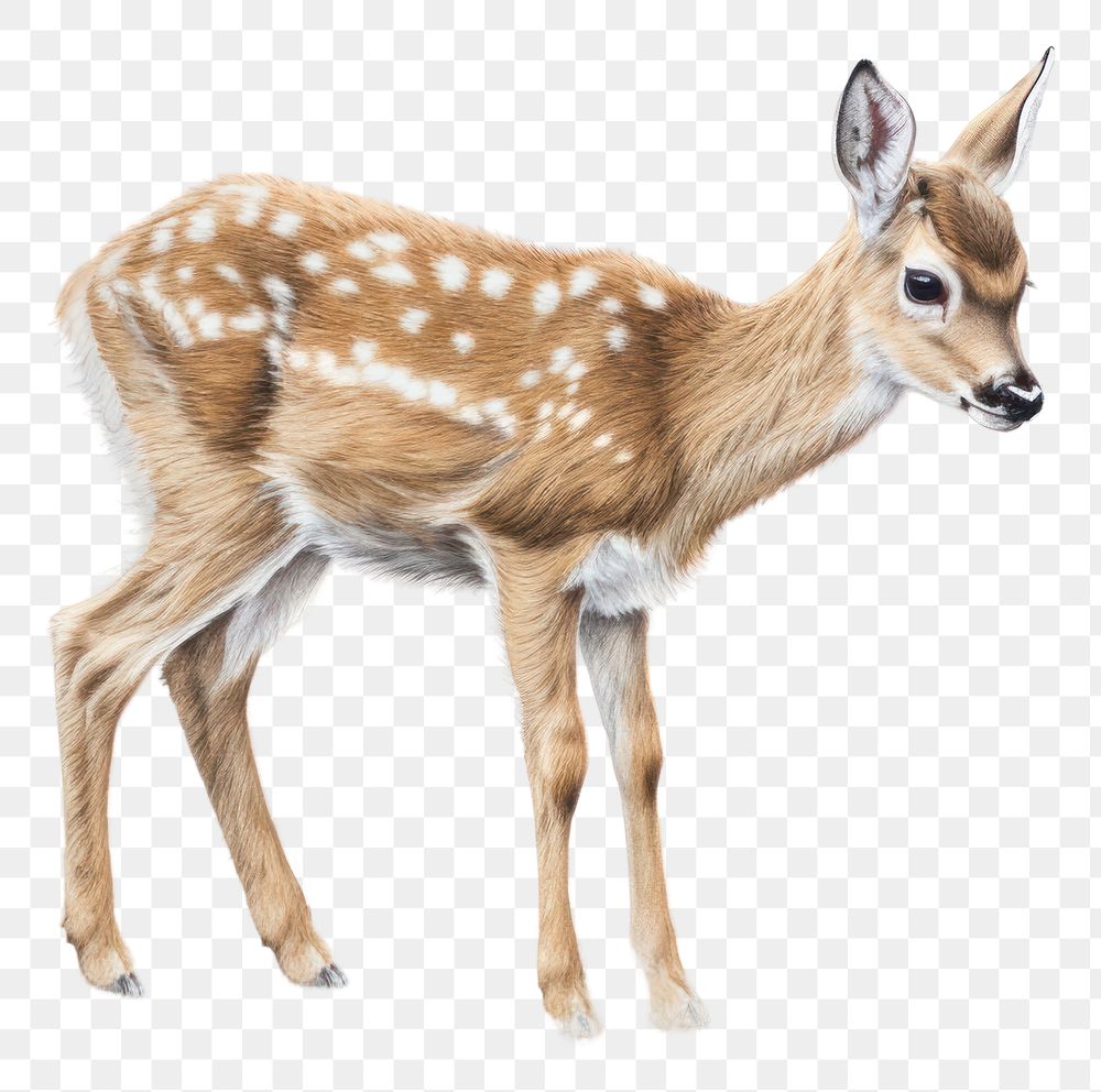 PNG Deer wildlife drawing animal. AI generated Image by rawpixel.