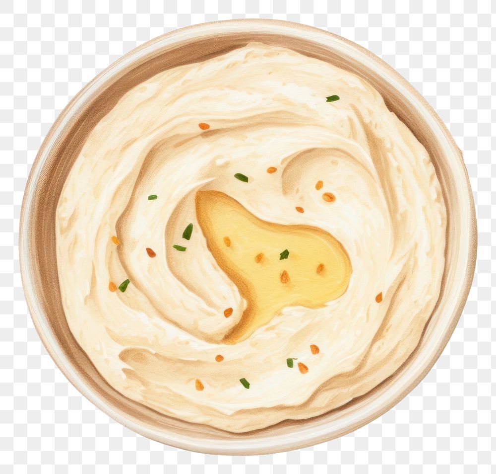 PNG Hummus food dessert dish. AI generated Image by rawpixel.