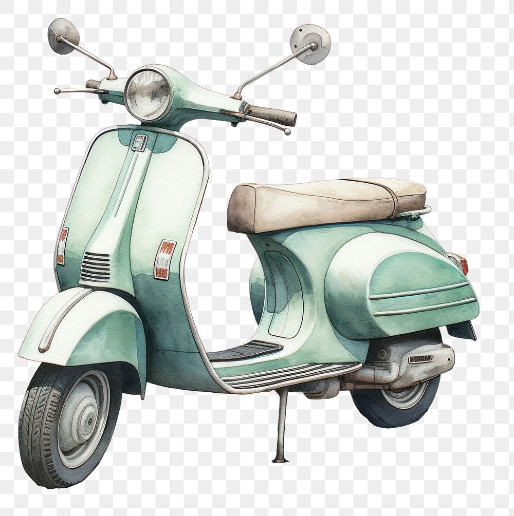 PNG Scooter motorcycle vehicle vespa. AI generated Image by rawpixel.