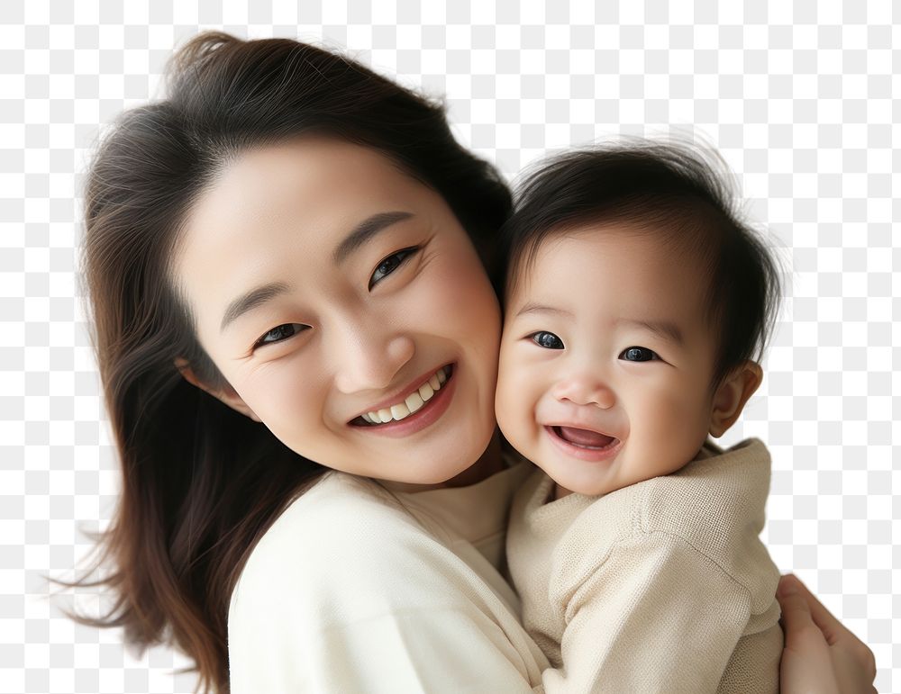 PNG  Baby smiling family adult. AI generated Image by rawpixel.