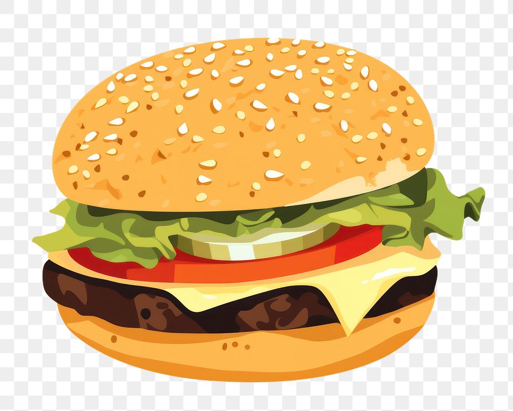 PNG Hamburger food hamburger fast food. AI generated Image by rawpixel.